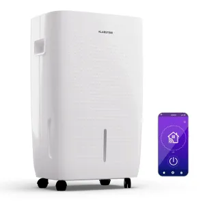 Klarstein DryFy Connect 60, osuszacz powietrza, Wi-Fi, kompresja, 60 l/24 h, 45-65 m² #543618
