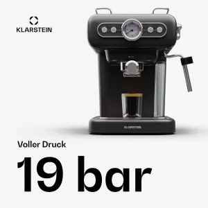 Klarstein Espressionata Evo, ekspres kolbowy do kawy, 950 W, 19 bar, 1,2 l, 2 filiżanki #530621