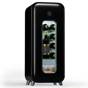 Klarstein Shirley 15 Uno, chłodziarka do wina, 48 l, 15 butelek, 5-20°C, dotykowy panel sterowania, styl retro