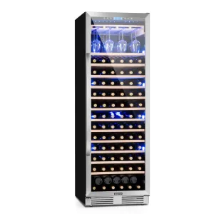 Klarstein Vinovilla Grande, chłodziarka do wina, pojemna, 425 l, 165 butelek, 3-kolorowe oświetlenie LED
