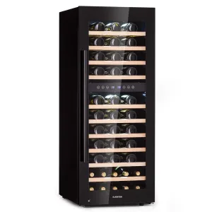 Klarstein Barossa 73 Duo, chłodziarka do wina, 2 strefy, 192 l, 73 butelki, dotykowy panel sterowania