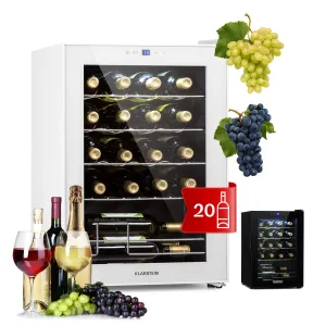 Klarstein Shiraz 20 Uno, chłodziarka do wina 53 l, 20 butelek, dotykowy panel sterowania, 5-18°C #413351
