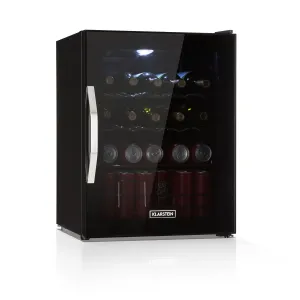 Klarstein Beersafe XL Onyx, lodówka na napoje, klasa energetyczna D, LED, metalowe półki, szklane drzwi