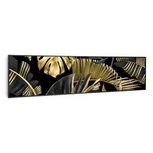 Klarstein Wonderwall Air Art Smart, panel grzewczy na podczerwień, grzejnik, 120 x 30 cm, 350 W, czarny kwiat #494577
