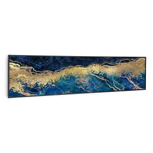 Klarstein Wonderwall Air Art Smart, panel grzewczy na podczerwień, grzejnik, 120 x 30 cm, 350 W, niebieski marmur #494576