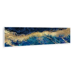 Klarstein Wonderwall Air Art Smart, panel grzewczy na podczerwień, grzejnik, 120 x 30 cm, 350 W, niebieski marmur #526984