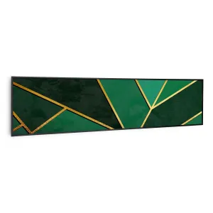 Klarstein Wonderwall Air Art Smart, panel grzewczy na podczerwień, grzejnik, 120 x 30 cm, 350 W, zielona linia