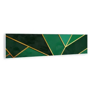 Klarstein Wonderwall Air Art Smart, panel grzewczy na podczerwień, grzejnik, 120 x 30 cm, 350 W, zielona linia