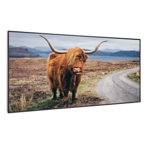 Klarstein Wonderwall Air Art Smart, panel grzewczy na podczerwień, grzejnik, 120 x 60 cm, 700 W, krowa