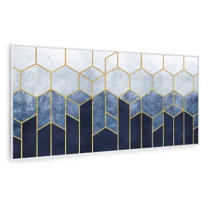 Klarstein Wonderwall Air Art Smart, panel grzewczy na podczerwień, grzejnik, 120 x 60 cm, 700 W, niebieska linia #529124