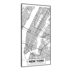 Klarstein Wonderwall Air Art Smart, panel grzewczy na podczerwień, grzejnik, 60 x 120 cm, 700 W, mapa Nowego Jorku