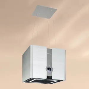 Klarstein Futurelight Smart, okap kuchenny wyspowy, pochłaniacz, 420 m³/h, LED, stal nierdzewna #93273