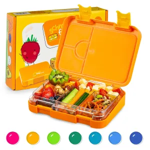 Klarstein junior, śniadanówka, lunchbox dla dziecka, 6 przegródek, 21,3 x 15 x 4,5 cm, bez BPA