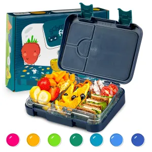 Klarstein junior, śniadanówka, lunchbox dla dziecka, 6 przegródek, 21,3 x 15 x 4,5 cm, bez BPA #94212