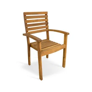Fotel sztaplowany Luc 58 x 52 x 97 cm,  akacja