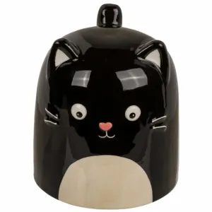 Kubek ceramiczny Kot, 540 ml,  czarny