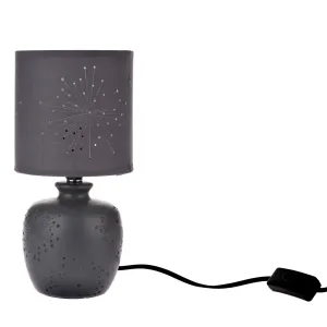 Ceramiczna lampa stołowa Galaxy, ciemnoszary, 13 x 26,5 x 13 cm