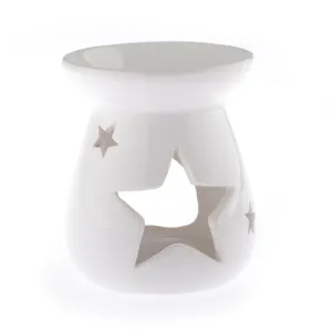 Ceramiczny kominek aromatyczny Gwiazda, biały