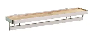 Półka wisząca z relingiem - chrom mat - Rozmiar 8 x 5,5 x 40 cm