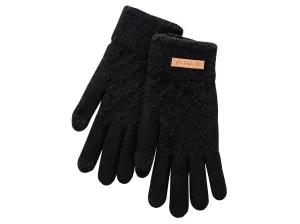 Damskie rękawiczki do ekranów dotykowych - czarny - Rozmiar uni