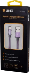 Kabel USB do synchronizacji i ładowania 2m - różowy - Rozmiar 2 m