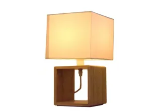 Lampa stołowa Sześcian Grundig - biały - Rozmiar 18x18x33cm