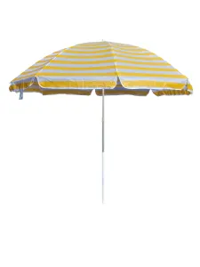 Parasol plażowy - żółte paski - Rozmiar średnica 230cm, wys. 212cm
