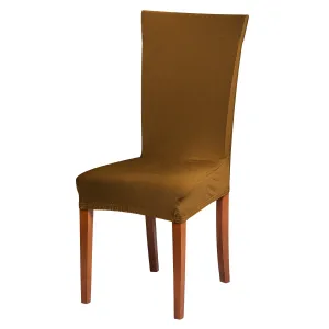Pokrowiec na krzesło jednokolorowy - brązowy - Rozmiar uni