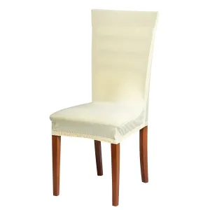 Pokrowiec na krzesło jednokolorowy - kremowy - Rozmiar uni #26335