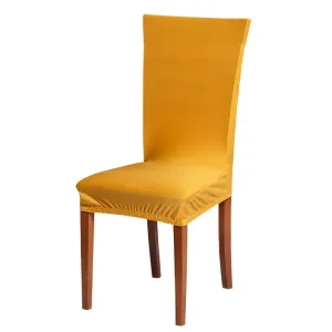 Pokrowiec na krzesło jednokolorowy - musztardowy - Rozmiar uni