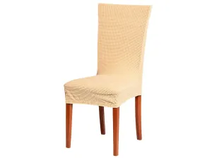 Pokrowiec na krzesło uniwersalny-sztruks - beżowy - Rozmiar Siedzisko 38x38 cm, wysokość o