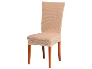 Pokrowiec na krzesło uniwersalny-sztruks - cappuccino - Rozmiar Siedzisko 38x38 cm, wysokość o