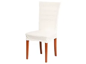 Pokrowiec na krzesło uniwersalny-sztruks - kremowy - Rozmiar Siedzisko 38x38 cm, wysokość o