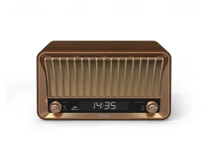 Radio retro / Głośnik Bluetooth - brązowy - Rozmiar 41x23x18cm
