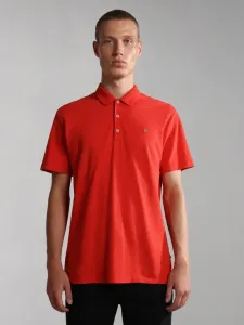 Napapijri Polo Koszulka Czerwony #196678