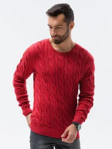 Ombre Clothing Sweter Czerwony #505486