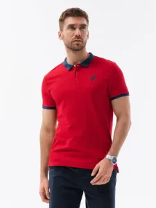 Ombre Clothing Polo Koszulka Czerwony