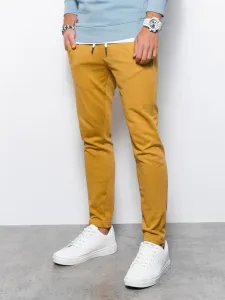 Ombre Clothing Spodnie dresowe Żółty #505324