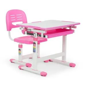 OneConcept Annika, biurko dla dziecka, krzesło, kolor różowy #90284