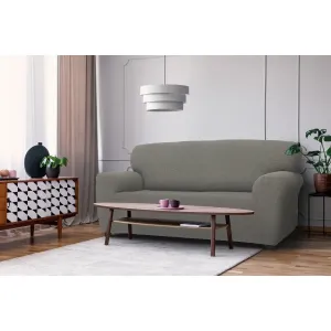 Pokrowiec elastyczny na sofę Denia jasnoszary, 140-180 cm, 140 - 180 cm