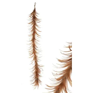 Girlanda z piór koguta, jasnobrązowy, 95 x 10 x 3 cm