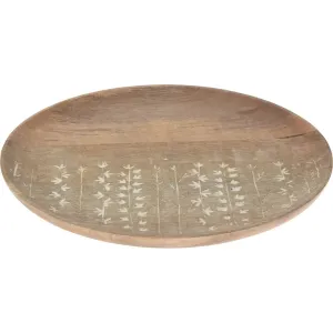 Talerz dekoracyjny z drewna mangowego, 30 x 2 cm