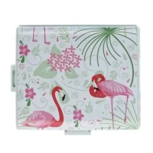 Plastikowy pojemnik dzielony Flamingo, zielony