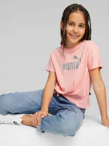 Puma ESS+ Koszulka dziecięce Różowy