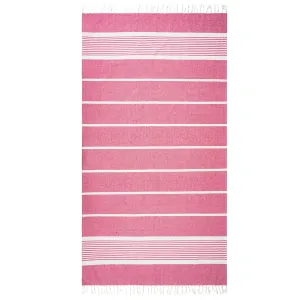 HOME ELEMENTS Ręcznik kąpielowy Fouta różowy, 90 x 170 cm