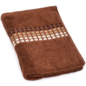 Ręcznik kąpielowy Darwin brązowy, 70 x 140 cm, 70 x 140 cm
