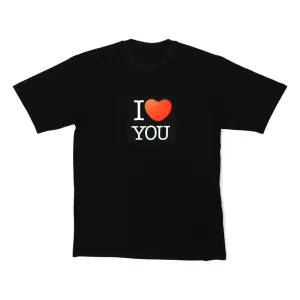 Resident DJ Koszulka świecąca LED, T-shirt, I LOVE YOU, rozmiar XL