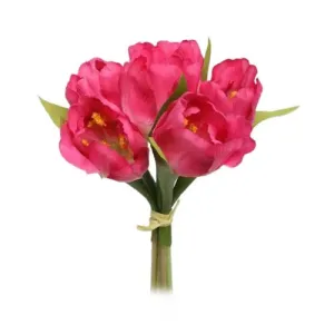 Kwiaty sztuczne wiązka Tulipan, różowy