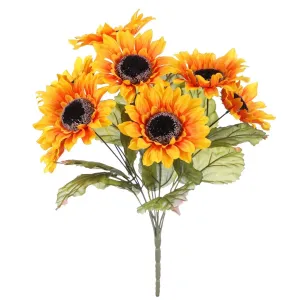 Słoneczniki w bukiecie, 8 kwiatów, 40 x 43 cm