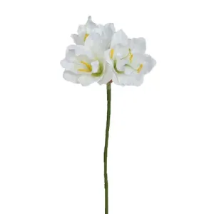 Sztuczna Amarylka biały, 54 cm